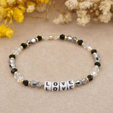 Beaded bracelet Crystal Letters LOVE Set Hand knitted Adjustable Bohemian