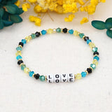 Beaded bracelet Crystal Letters LOVE Set Hand knitted Adjustable Bohemian