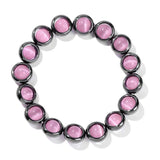 Pink Cat Eye Beaded Bracelet Hematite Donut Healing Bracelet