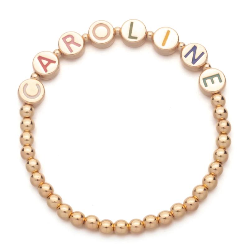 Bohemian Letter Beads Bracelets for Women Initial Charms Jewelry