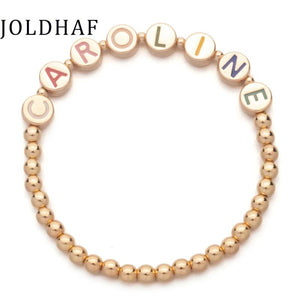 Bohemian Letter Beads Bracelets for Women Initial Charms Jewelry