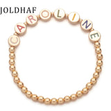 Bohemian Letter Beads Bracelets for Women Initial Charms Jewelry
