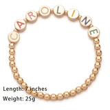 Bohemian Letter Beads Bracelets for Women Initial Charms Jewelry