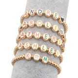 Bohemian Letter Beads Bracelets for Women Initial Charms Jewelry
