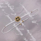 Smiling Face Beaded Bracelet Hand Woven Simple Adjustable Bohemia Unisex
