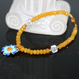2*4mm Yellow Stone Jades Bracelet for Women B2958