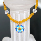 2*4mm Yellow Stone Jades Bracelet for Women B2958