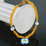 2*4mm Yellow Stone Jades Bracelet for Women B2958
