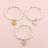 Colorful Daisy Pendant Bracelet Set for Women Girls