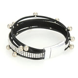 Miasol Multilayers Strand Crystal Charm Magnetic Bracelet