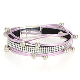 Miasol Multilayers Strand Crystal Charm Magnetic Bracelet
