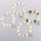 Freshwater Pearl 10-11mm Bracelet Animal Flower Titanium Steel