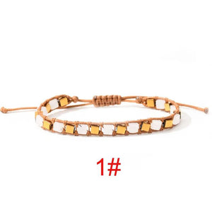 4mm Hematite Stone Bracelet, Braided Healing Balance Bracelet