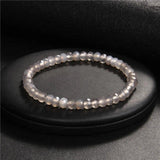 Faceted Stone Beaded Bracelets Tiger Eye Malachite 4mm Beads Stretch Bangles