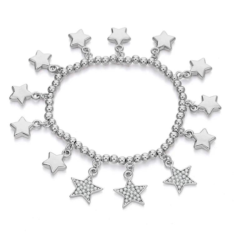 Boho Beads Bracelet for Couples Women Crystal Stars Bracelets & Bangles