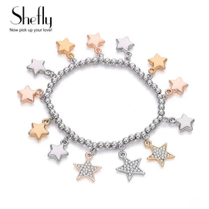 Boho Beads Bracelet for Couples Women Crystal Stars Bracelets & Bangles