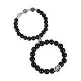 Men Beads Bracelet Natural Stone Distance Heart Magnet Couple Bracelet