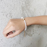 Women Pearl Bracelet Natural Stone Quartz Agates Bangle