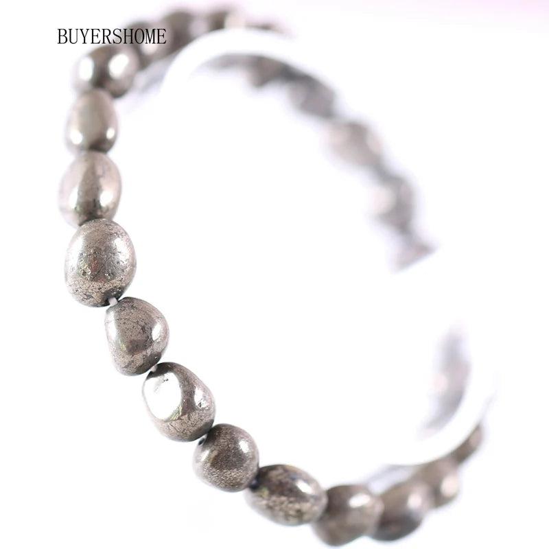 Women Hematite Bead Stretch Bracelet Gift H1304