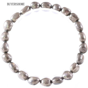 Women Hematite Bead Stretch Bracelet Gift H1304