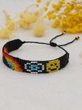 Vintage Smiley Face Rice Bead Bracelet