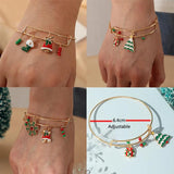 Christmas Snowflake Bells Bracelet Set for Women