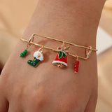 Christmas Snowflake Bells Bracelet Set for Women