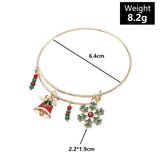 Christmas Snowflake Bells Bracelet Set for Women