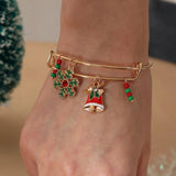 Christmas Snowflake Bells Bracelet Set for Women