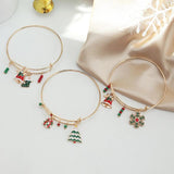 Christmas Snowflake Bells Bracelet Set for Women