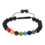 Rainbow Chakras Bracelet Balance Beads Woven Bracelet