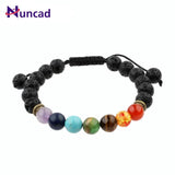 Rainbow Chakras Bracelet Balance Beads Woven Bracelet