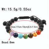 Rainbow Chakras Bracelet Balance Beads Woven Bracelet
