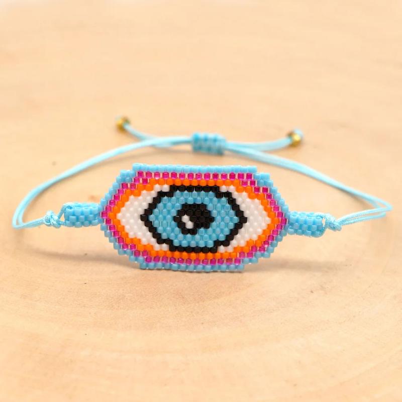 Rice Bead Bracelet Knitted Devil's Eye Graphic Personalized Adjustable Bohemian