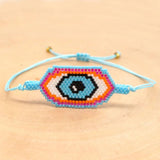 Rice Bead Bracelet Knitted Devil's Eye Graphic Personalized Adjustable Bohemian