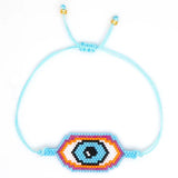 Rice Bead Bracelet Knitted Devil's Eye Graphic Personalized Adjustable Bohemian