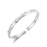Silver Plated Bamboo Bracelet for Mom's Birthday
