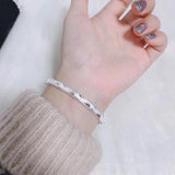 Silver Plated Bamboo Bracelet for Mom's Birthday