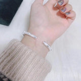 Silver Plated Bamboo Bracelet for Mom's Birthday