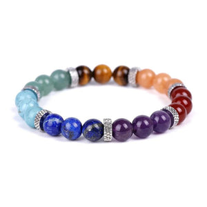 7 Chakras Crystal Red Green Aventurine Stone Bracelet
