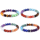 7 Chakras Crystal Red Green Aventurine Stone Bracelet