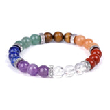 7 Chakras Crystal Red Green Aventurine Stone Bracelet
