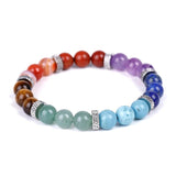 7 Chakras Crystal Red Green Aventurine Stone Bracelet