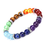 7 Chakras Crystal Red Green Aventurine Stone Bracelet