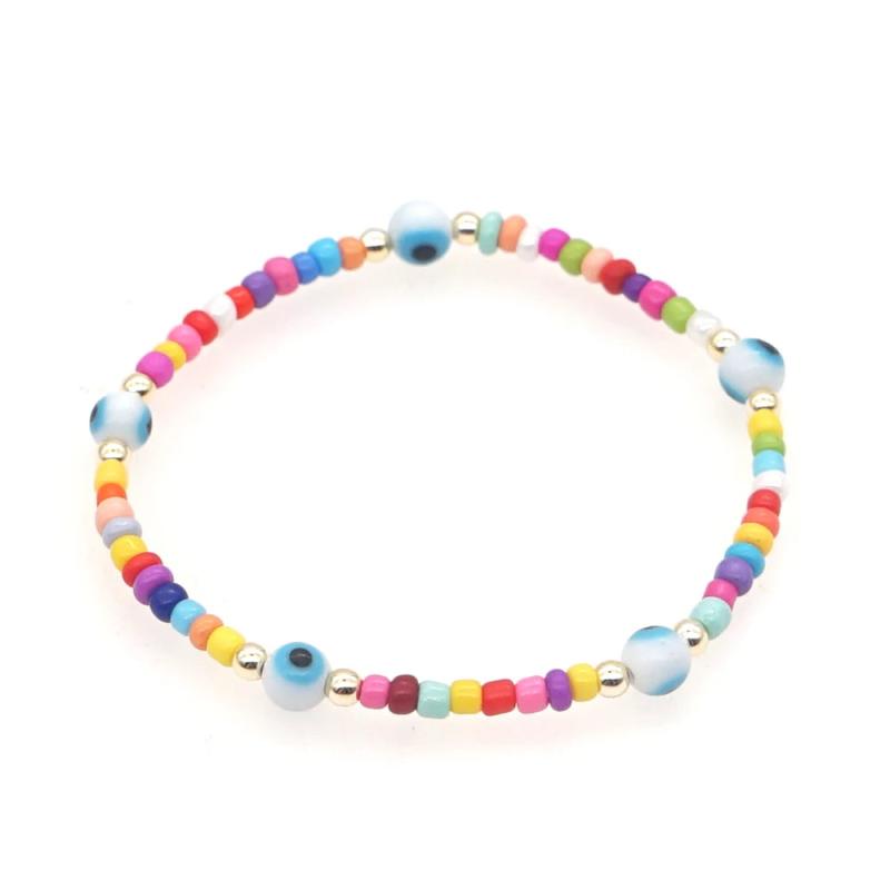 Colorful Evil Eye Beads Bracelets for Women