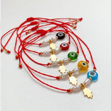 Women Punk Glass Evil Eye Pearl Bracelet