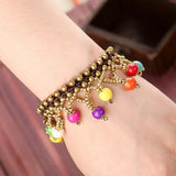 Bohemian Tassel Charm Beaded Bracelet - Multi-layer Wrapped Wristband