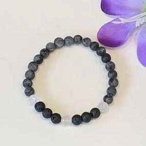 Labradorite & Quartz Diffuser Bracelet for Essential Oils