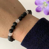 Labradorite & Quartz Diffuser Bracelet for Essential Oils
