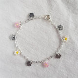 Bohemian Hand Knitted Flowers Bracelet Colorful Splicing Beach Jewerly